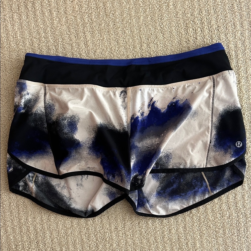 lululemon athletica Women's Artistic Blue and Black Shorts